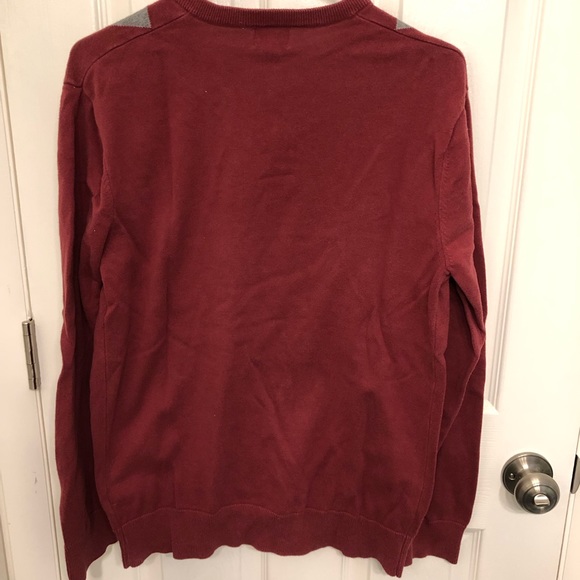 Men’s Old Navy Cranberry Argyle Sweater Med o - Picture 5 of 6